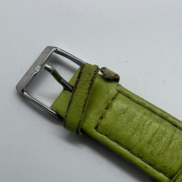 Disney Parks Time Works Tinkerbell Watch Womens Child Lime Green Leather Band - Picture 9 of 9